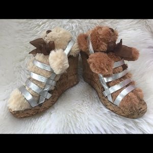 Silver Wedge Sandals